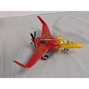 Disney Pixar Planes Ishani Die-Cast Metal Toy Airplane #6 Indian Racer 1:55
